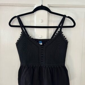 Old Navy Black Crochet Tank Top